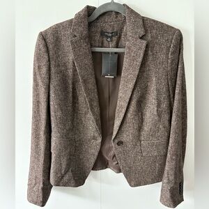 Ann Taylor cropped cotton wool blend blazer